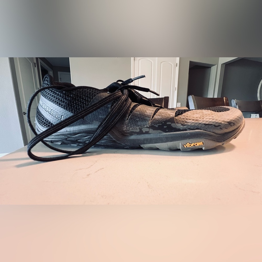 Merrell J50293 Men's Trail Glove 5 Sneaker Black Running Shoes size 10 - Picture 7 of 10